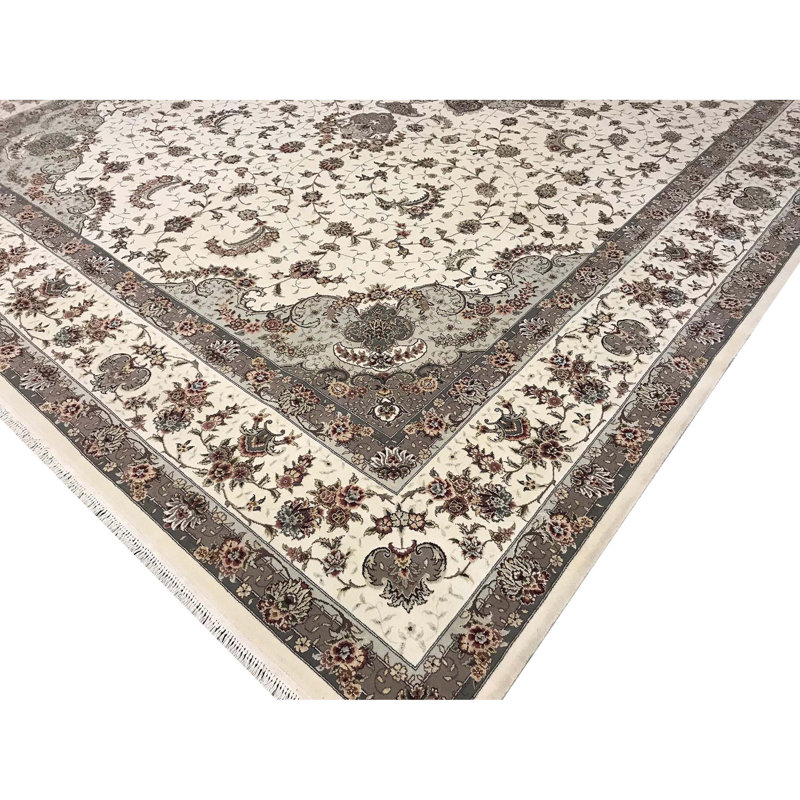 Elegance Oriental Area Rug in Brown/Ivory
