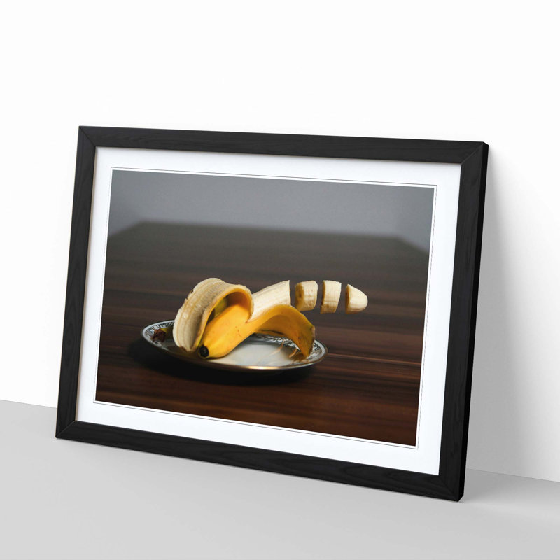 Banana Fruit Framed Photographic - Framed Print, Black