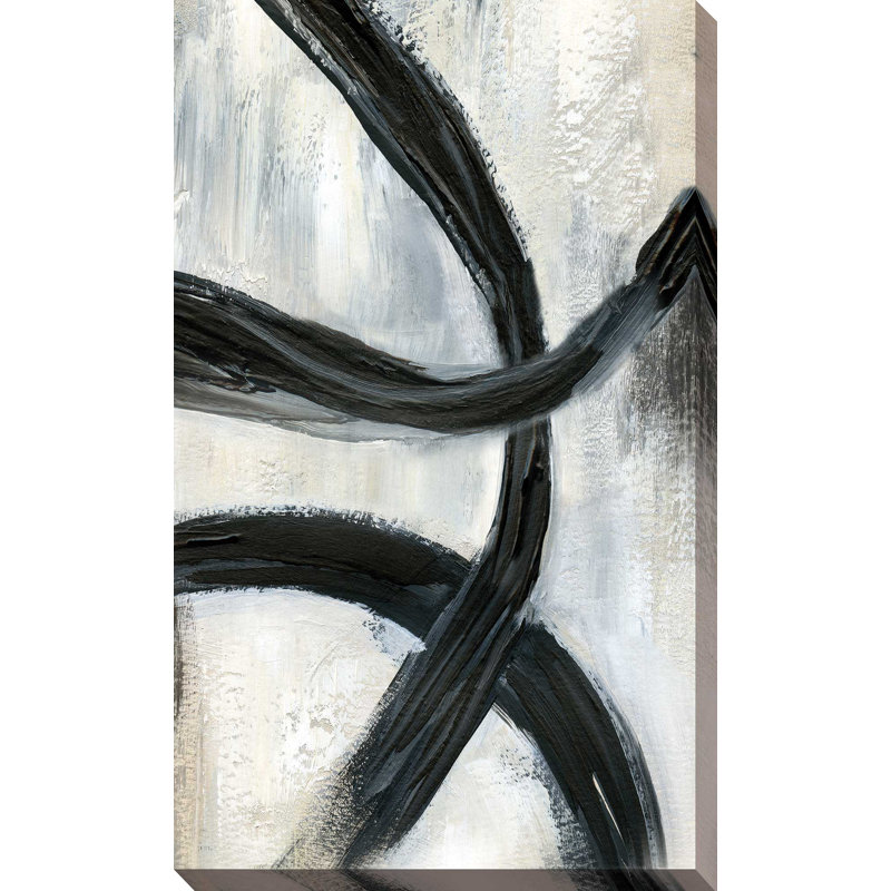 «Abstract Rings II», reproduction de peinture acrylique, H 30 po x l 18 po x P 1 po, Toile tendue