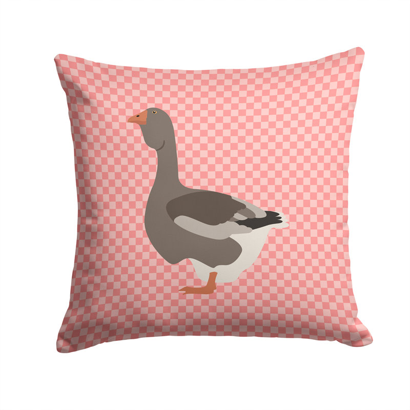 Coussin extérieur en tissu d’oie, Rose, 14 po x 14 po