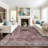 Distressed Vintage Bordered Machine Washable Area Rug-1643066285
