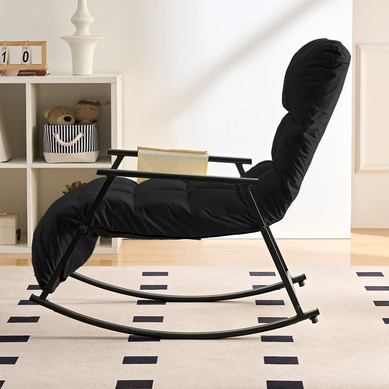 Fauteuil inclinable moelleux avec dossier alvéolaire de massage - support lombaire et repose-pieds réglables à 4 positions, poches de rangement latérales, cadre en acier robuste