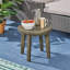 Table d'appoint d'extérieur en bois d'acacia 16 po