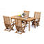 5 Pcs Grade-A Teak Wood Dining Set: 60" Rectangle Table And 4 Warwick Reclining Arm Chairs #11Wa1304-1521694696-1543347487