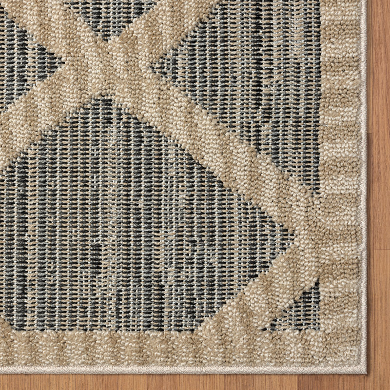 Nautica Windsor Indoor-Ourdoor Machine Washable High Low Rugs, Rectangle 7'10" x 10'
