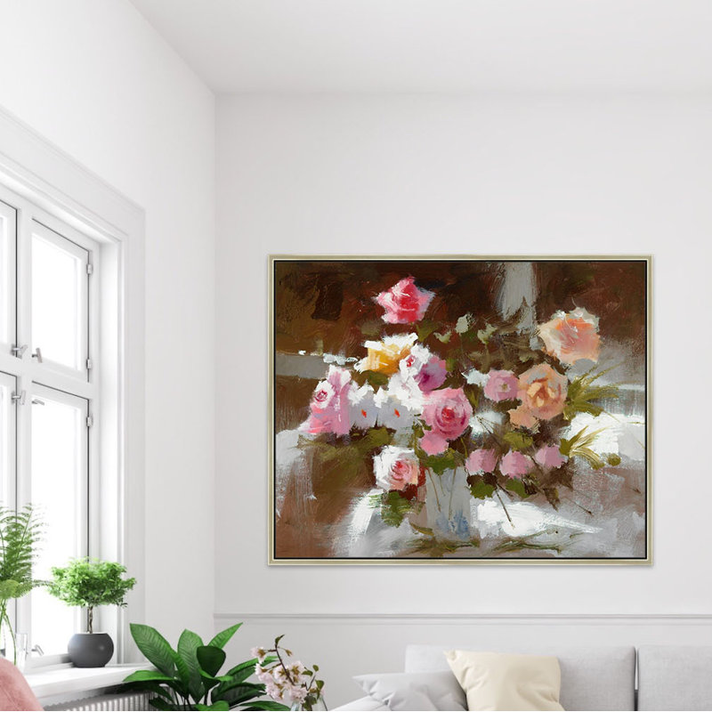 « rosie »-floater, reproduction d’art sur toile, Champagne
