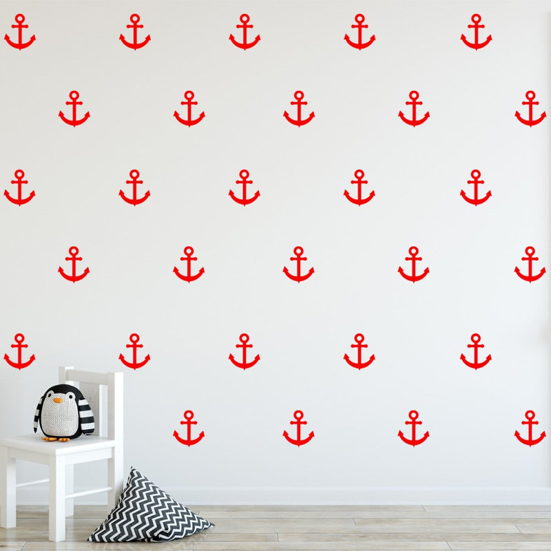 Décalcomanie murale ancrage Eyman, Rouge