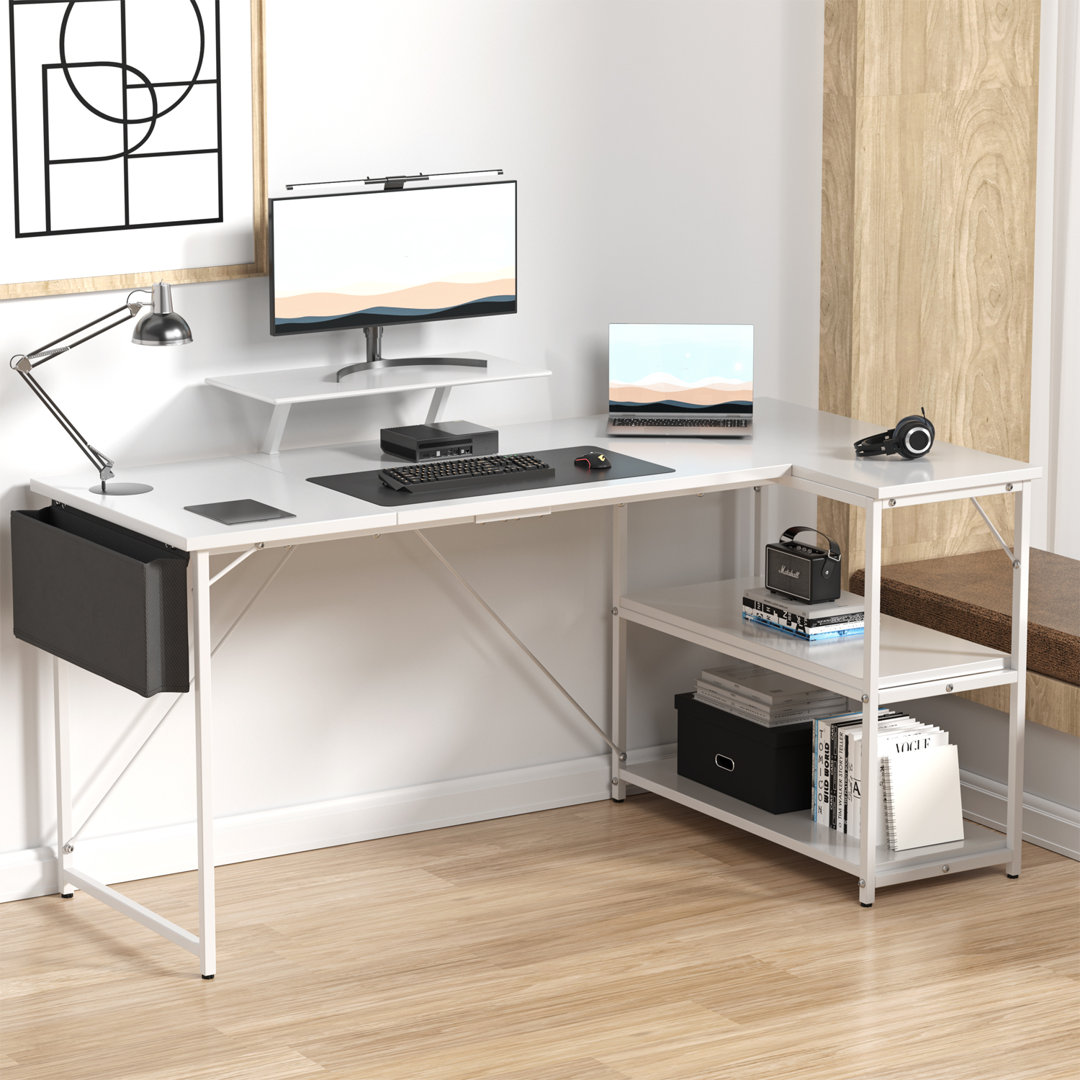 Hockensmith 160cm W L-Shaped Writing Desk