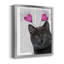 «Black Cat Valentines», toile encadrée de qualité supérieure - prête à être accrochée-469731573-469731569