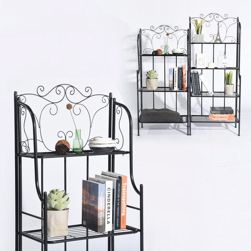 Herzog Metal Etagere Bookcase, H140 x W31 x D58