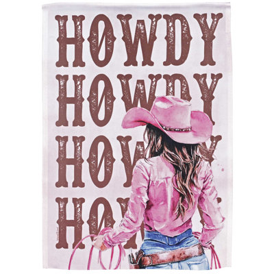 Garden Flag Howdy Cowgirl 13x18