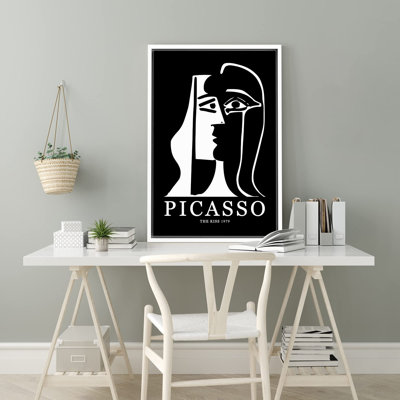 Oeuvre classique "Formes de portrait géométrique noir et blanc Picasso" sur