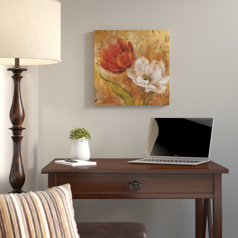 Flower Duet II - impression sur toile tendue, H 24 po x l 24 po x P 1,5 po