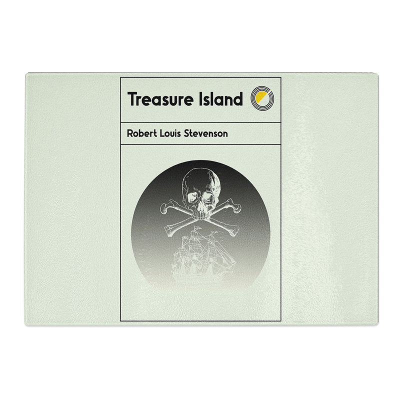 Book Cover Treasure Island Robert Louis Stevenson Chopping Board, 0.4cm H x 20cm W x 28.5cm L