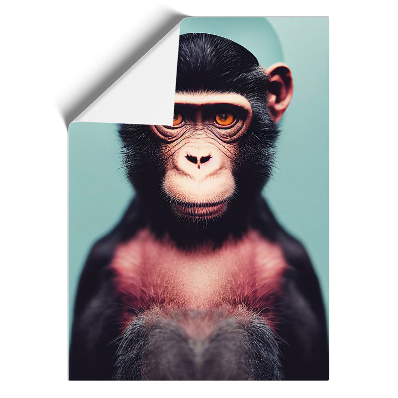 Remarkable Monkey - Wall Art, 42cm H x 29.7cm W, Paper, No Matte