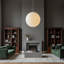 Luminaire suspendu lune 19,7 pouces 1 lumière en soie naturelle-438289680