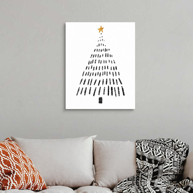 Arbre de Noël - reproduction d'art sur toile, Toile tendue, H 30 po x l 24 po x P 1,25 po