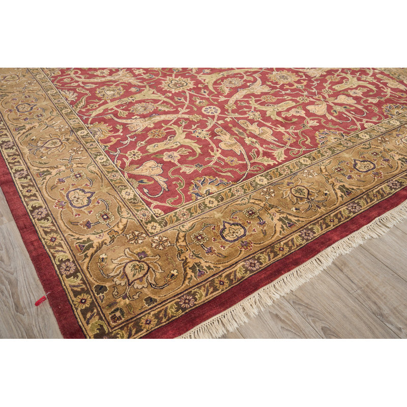 Rare And Unusual Moghul One-of-a-Kind 10' X 14' Hand Knotted Area Rug