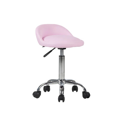 Tabouret de coiffeuse pivotant Shauna, hauteur réglable, similicuir, siège en mousse confortable, rotation à 360 degrés