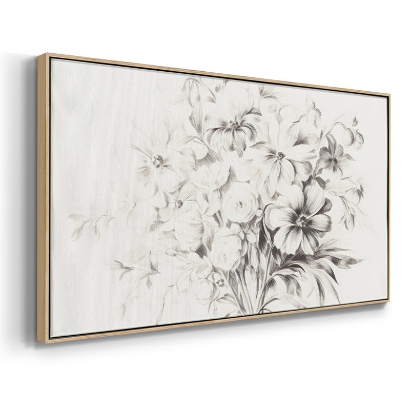 Abstrait, série CMxxxv, toile tendue avec châssis, prêt à accrocher, H 25 po x l 49 po, Naturel