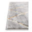 Tapis à carreaux gris et or Latitude Run® Novica-747310456