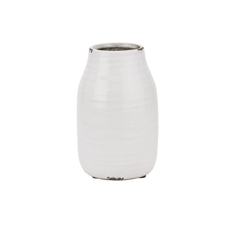 Costantina Handmade Ceramic / Porcelain Decorative Urns & Jars, White