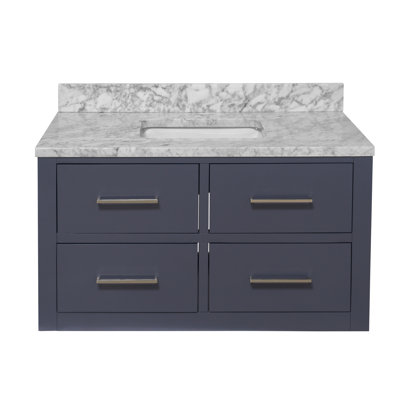 Virley 42" Wall-Mounted Single Bathroom Vanity Set