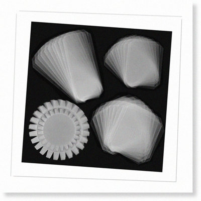 50 Pack Shaker Card Covers - Square, Round, Flat Shapes