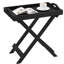 Table de bout pliante Kincheloe - Support en bois avec plateau télé amovible pour le service - Table de chevet-2001007644-2009829402