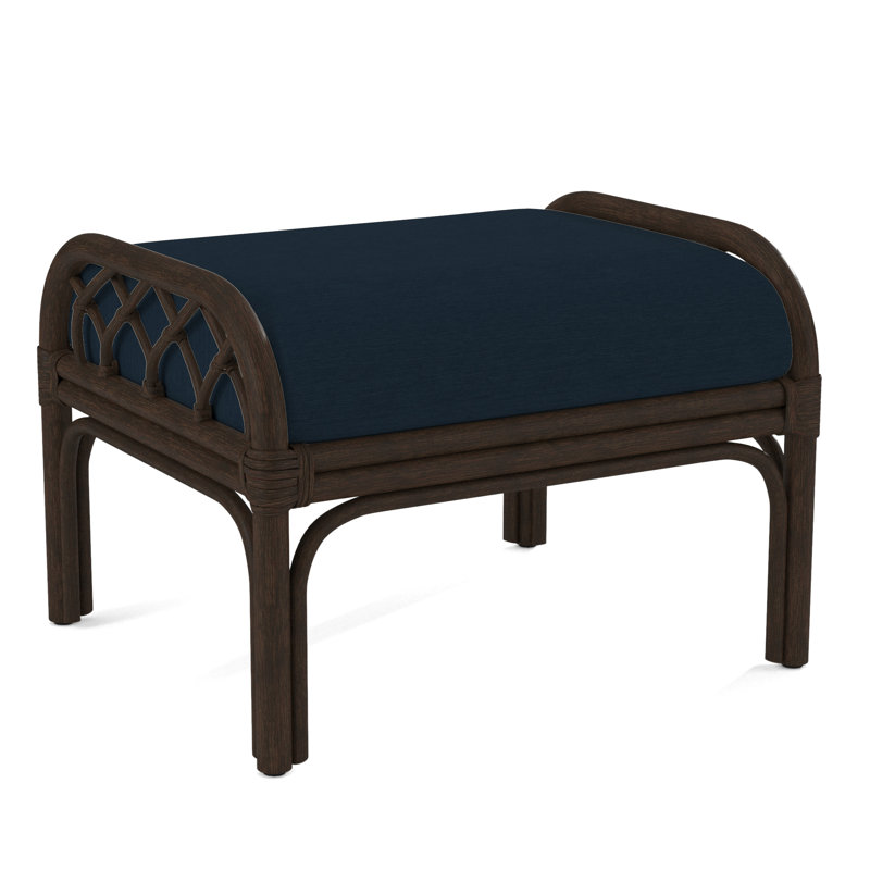 Edgewater Ottoman, Beige Performance Fabric; 0851-73, Coffee