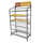 Rebrilliant Wide Metal Bakery Display Rack on Wheels, 6 Shelves with ...