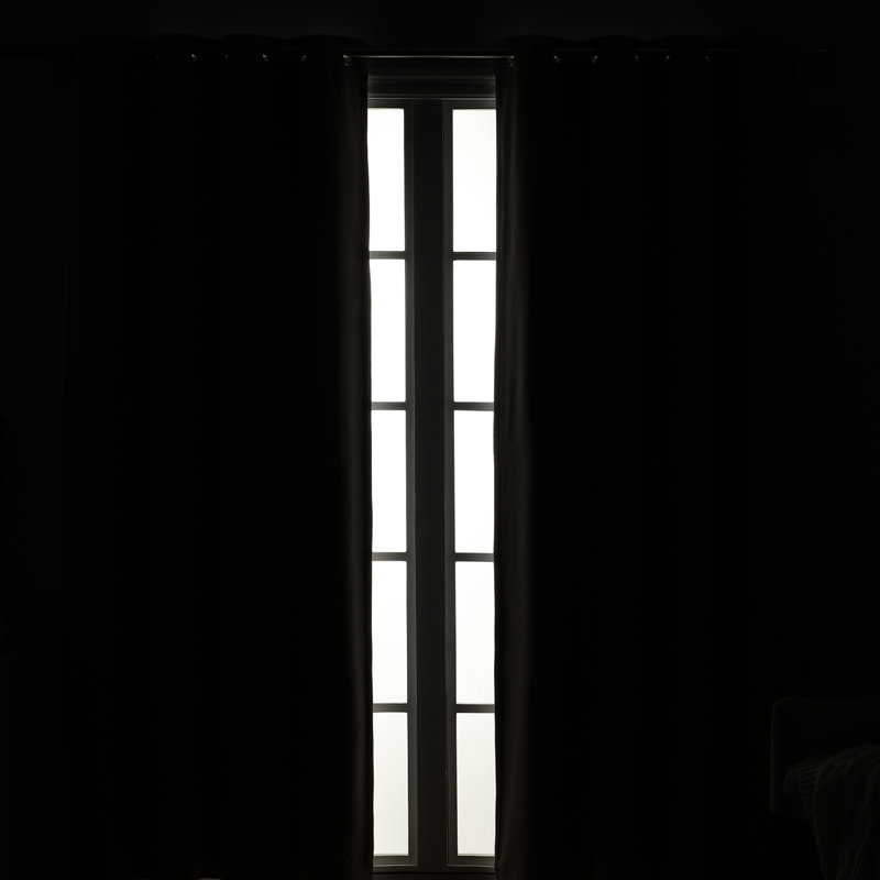 Crellin Blackout Curtain Single Panel, Aqua, 52" W x 95" L