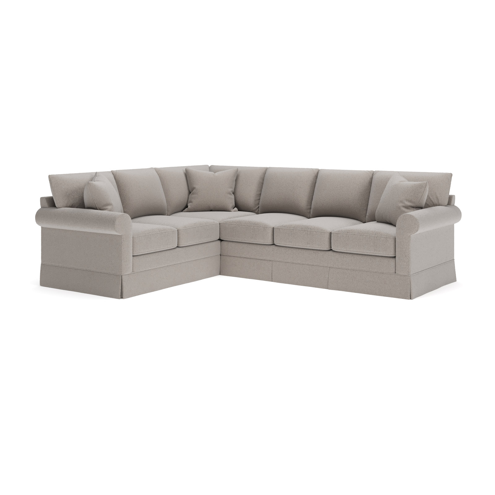 Friedman Sectional, Left Hand Facing, Apollo Pebble Boucle