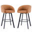 Tabouret de bar pivotant rembourré avec dossier et accoudoirs pour îlot de cuisine (ensemble de 2)-182368545-186704890-186704892