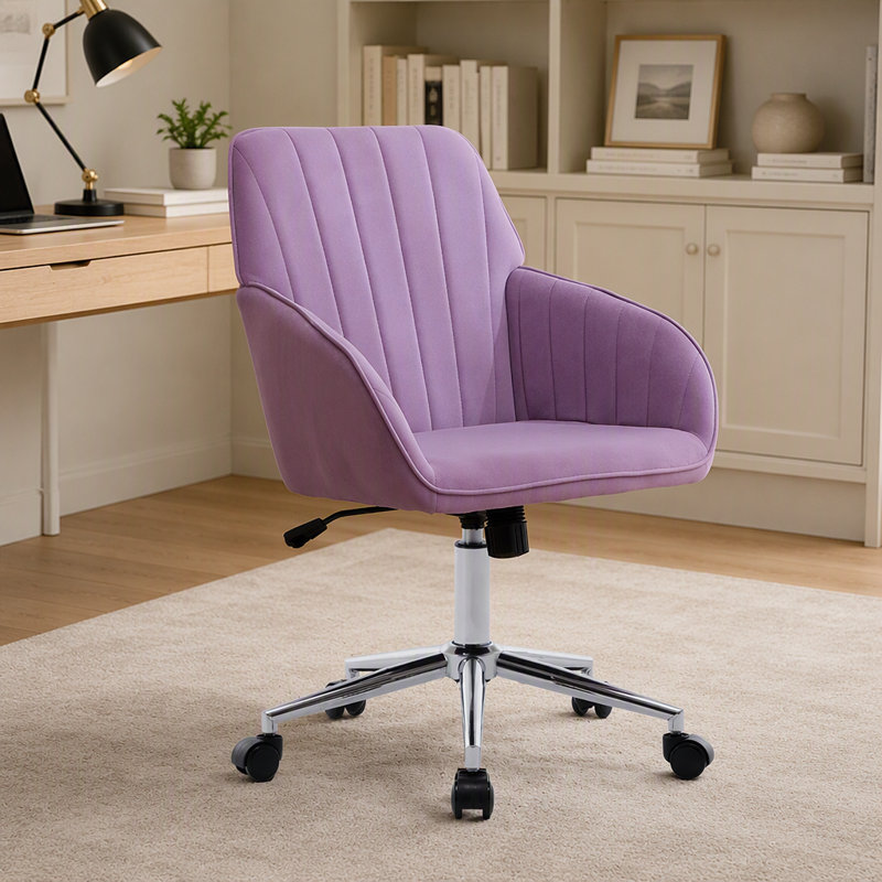 Chaise de bureau pivotante ergonomique réglable avec dossier et siège rembourrés pour un confort durable, adaptée à un usage domestique et professionnel.