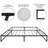 14 Inch Metal Platform Bed Frame with 12 Inch Memory Foam Pocket Spring Mattress in a Box-81804990