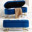 Velvet Upholstered Flip Top Storage Bench-1719763350