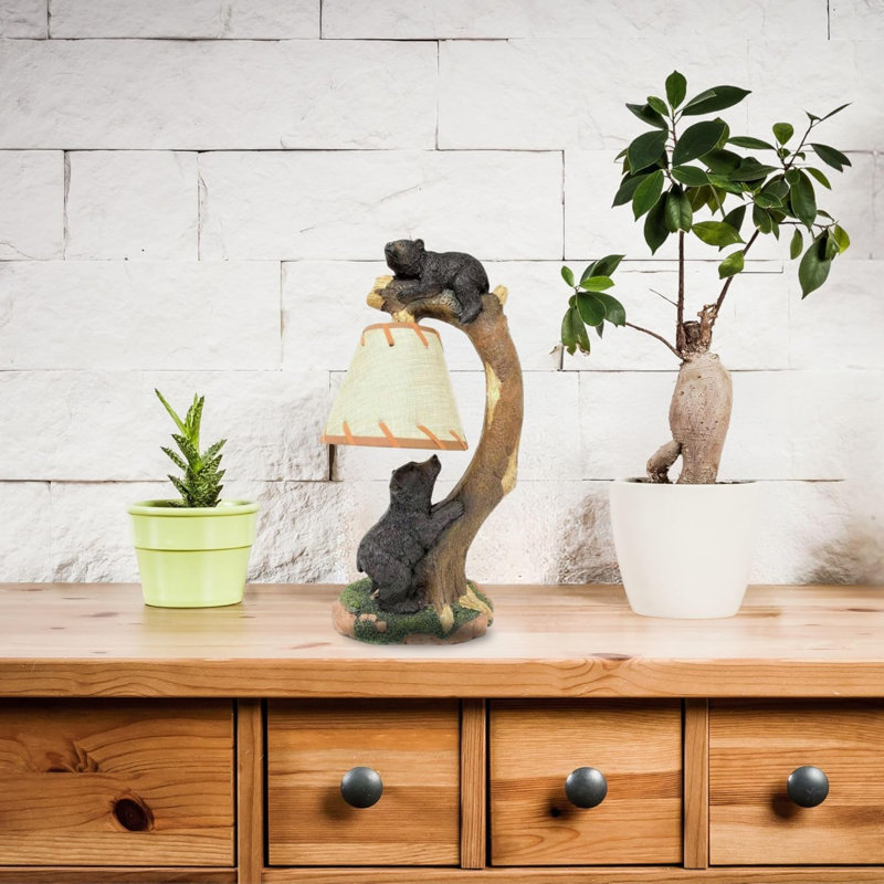 Lampe de table rustique en résine