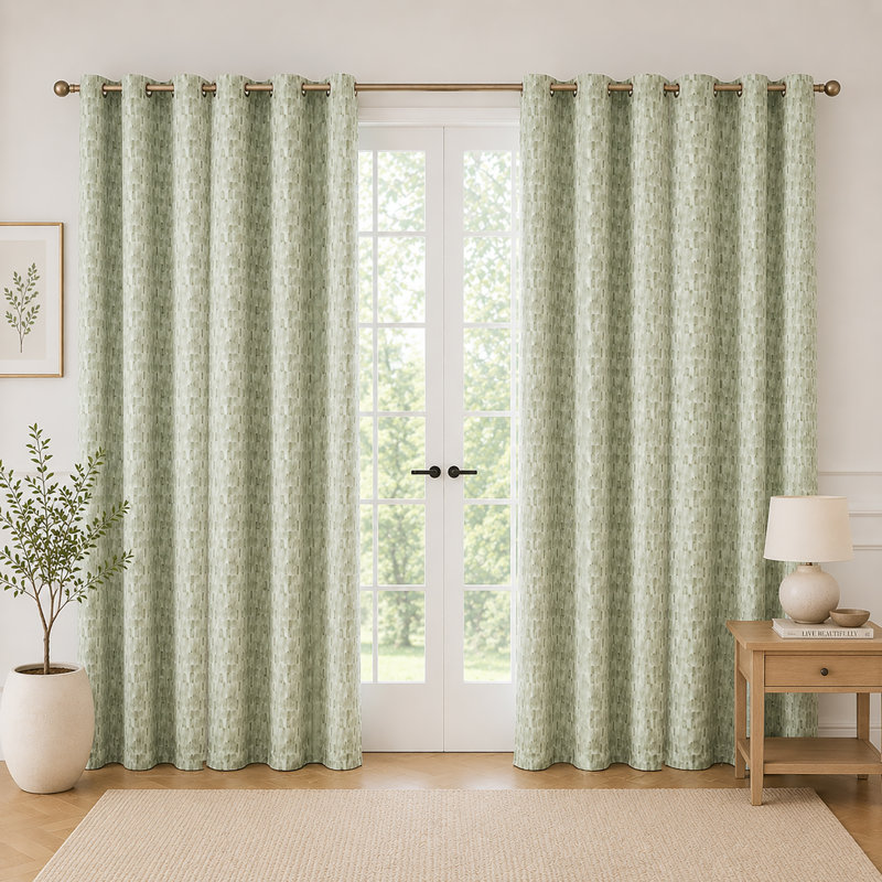 Panneau de rideau 100% occultant avec œillets Vernon, Olive Green, L 40 po x L 63 po