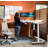 VERSADESK PowerLift 72" x 72" Height Adjustable Corner Standing Desk Workstation-98472988-98472989