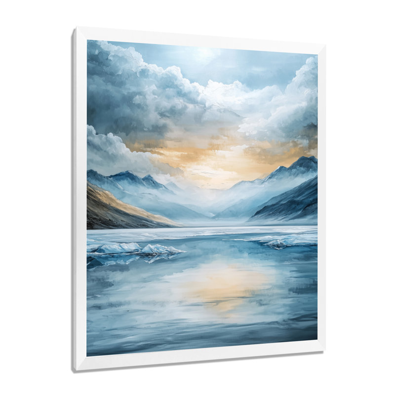 Gentilucci - impressions sur toile abstraites, H 40 po x l 30 po, Reproduction encadrée d'une seule photo, Blanc