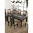 7Pc Dining Set Contemporary Espresso Dining Table Glass Insert Top 6X Chairs Wooden Kitchen Dining Room Furniture