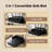 Chesterfield Sofa Bed - 93.8" King 3-In-1 Faux Leather Sleeper With Nailhead Trim-1666206246