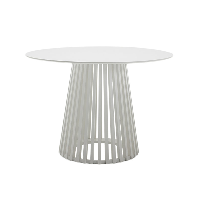 Ensemble de table de salle à manger Modern, Blanc, Blanc, 3 pièces: table, 2 chaises