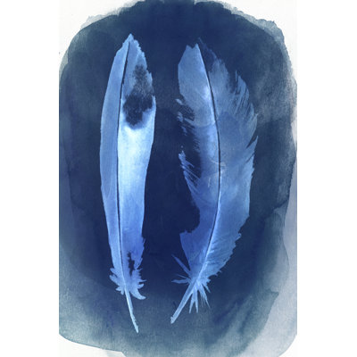 Feather Negatives I by Grace Popp - Wrapped Canvas Painting