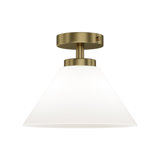 Wynridge Plug & Play 1-Light Semi Flush Mount in Transitional and Modern Style-9.57 Inches Tall and 12 Inches Wide