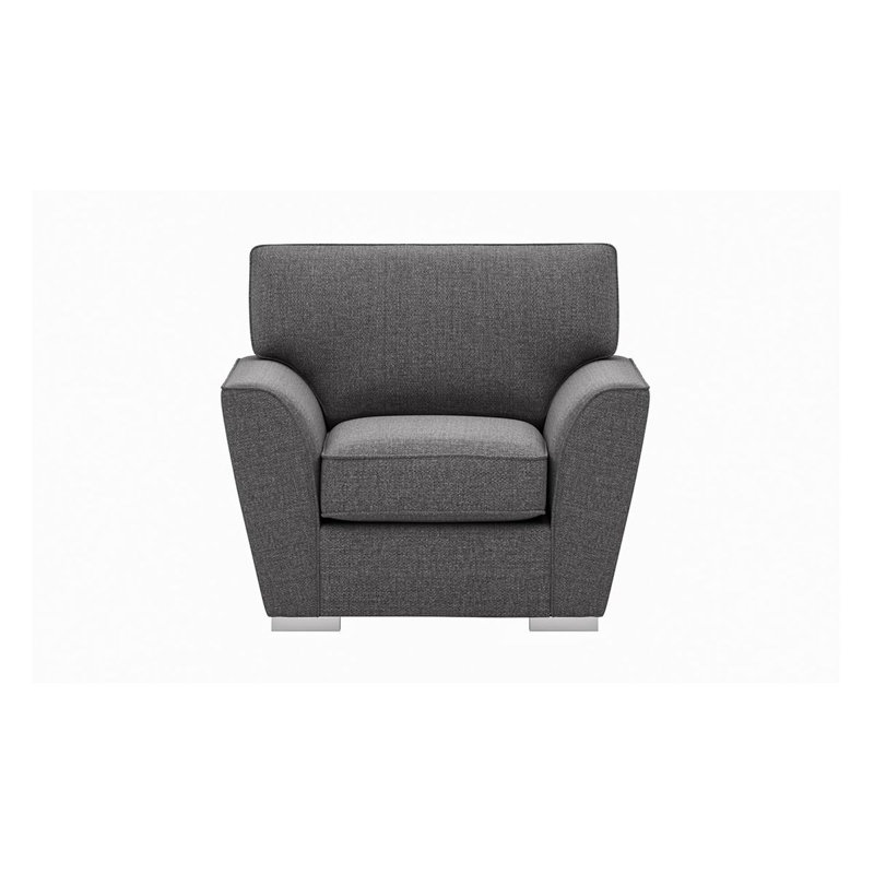 Upholstered Armchair, Dark Grey