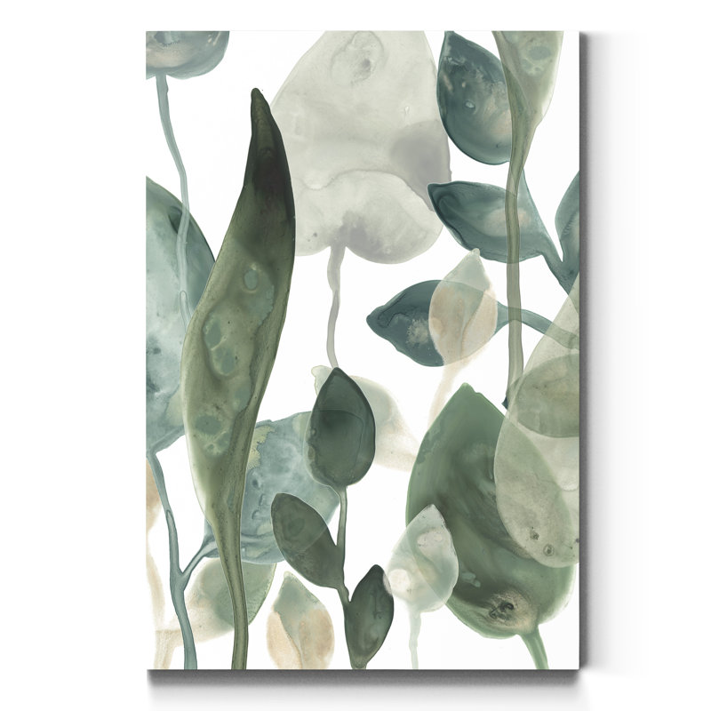 «Water Leaves III», reproduction d'art sur toile tendue, H 48 po x l 32 po x P 1 po