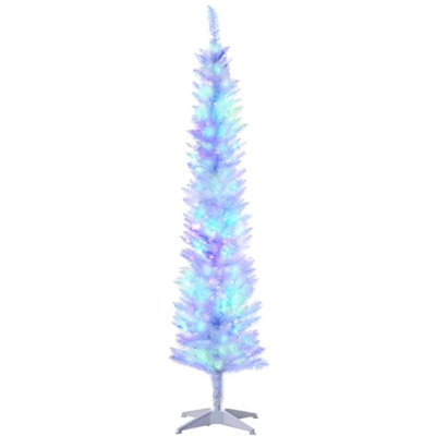 Snow-Flocked Slim Artificial Christmas Tree With Realistic Branches | Gift Idea