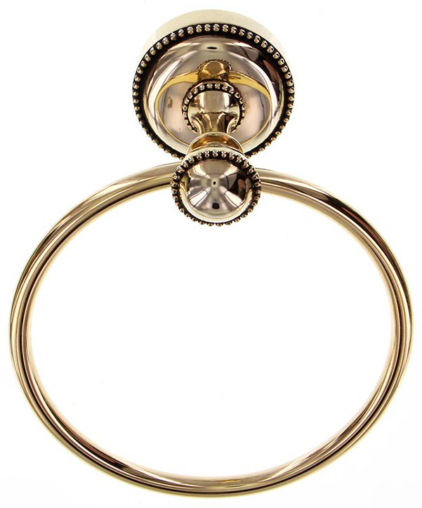 Sanzio Towel Ring, Polished Gold